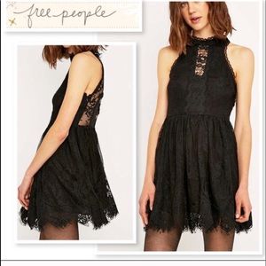 Free People black lace dress NWOT